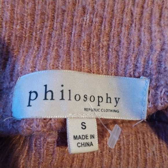 Philosophy Mock turtleneck Oversized Cozy Knit Sweater S - Picture 6 of 9